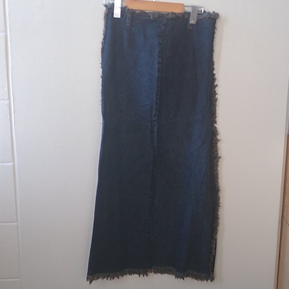 Jeans skirt  with side ruffles